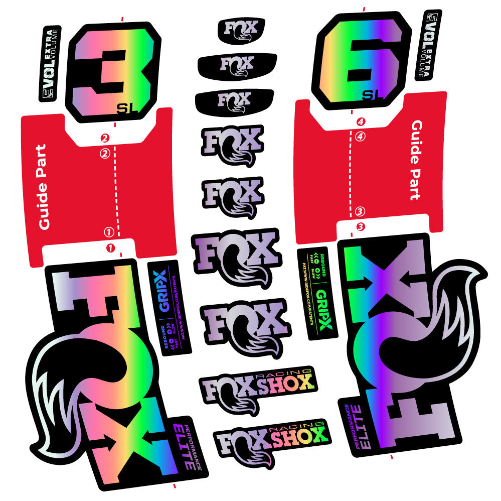 Stickers Fox 36 SL Performance Elite compatibles - Autocollants fourche VTT