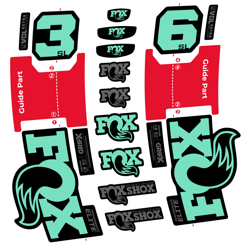 Stickers Fox 36 SL Performance Elite compatibles Autocollants fourche VTT 29"