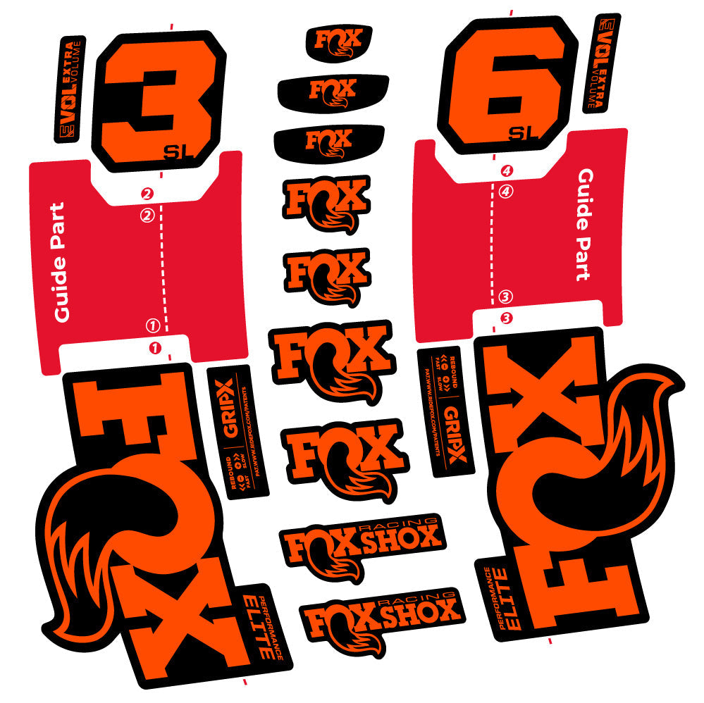 Stickers Fox 36 SL Performance Elite compatibles Autocollants fourche VTT 29"