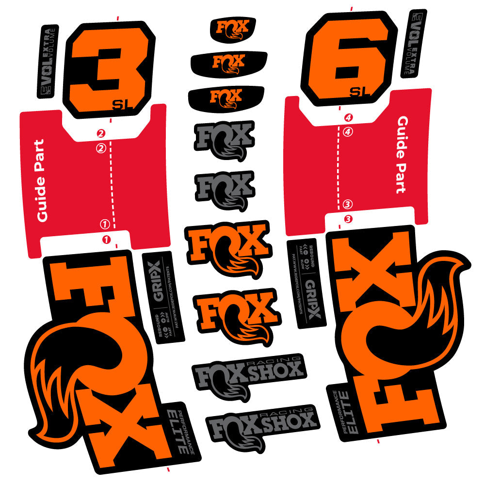Stickers Fox 36 SL Performance Elite compatibles - Autocollants fourche VTT