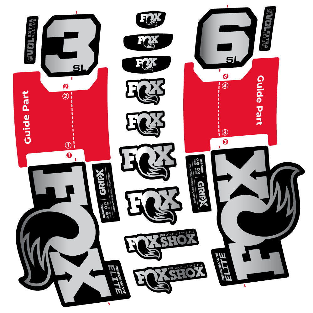 Stickers Fox 36 SL Performance Elite compatibles - Autocollants fourche VTT