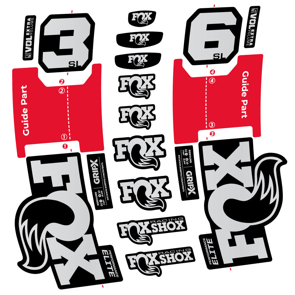 Stickers Fox 36 SL Performance Elite compatibles - Autocollants fourche VTT