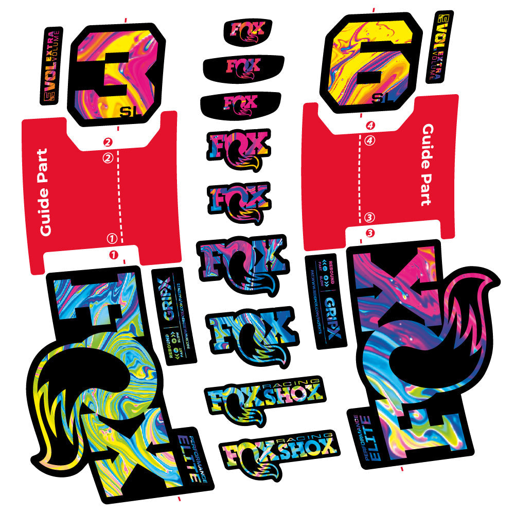 Stickers Fox 36 SL Performance Elite compatibles Autocollants fourche VTT 29"