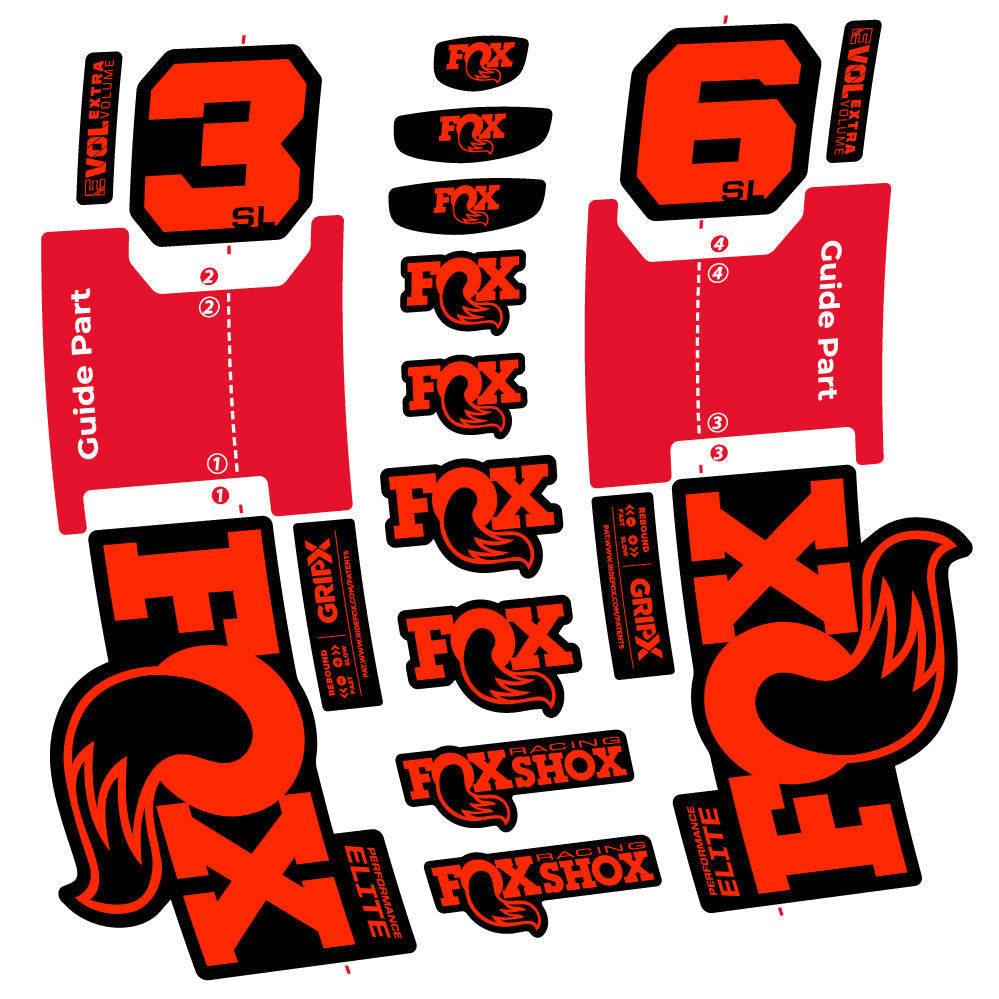 Stickers Fox 36 SL Performance Elite compatibles - Autocollants fourche VTT