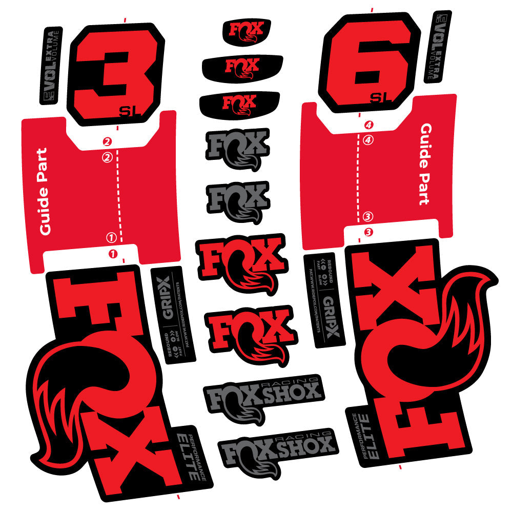 Stickers Fox 36 SL Performance Elite compatibles - Autocollants fourche VTT