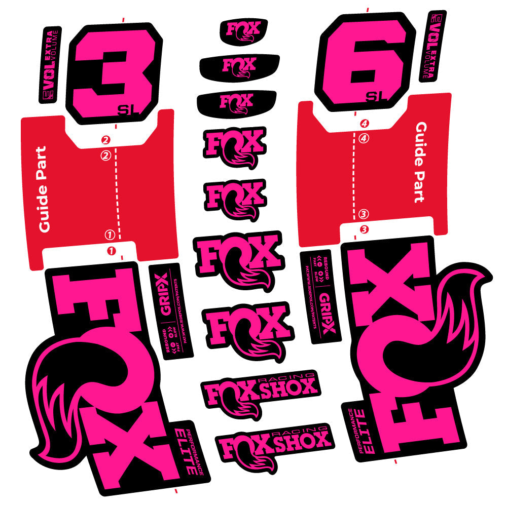 Stickers Fox 36 SL Performance Elite compatibles Autocollants fourche VTT 29"