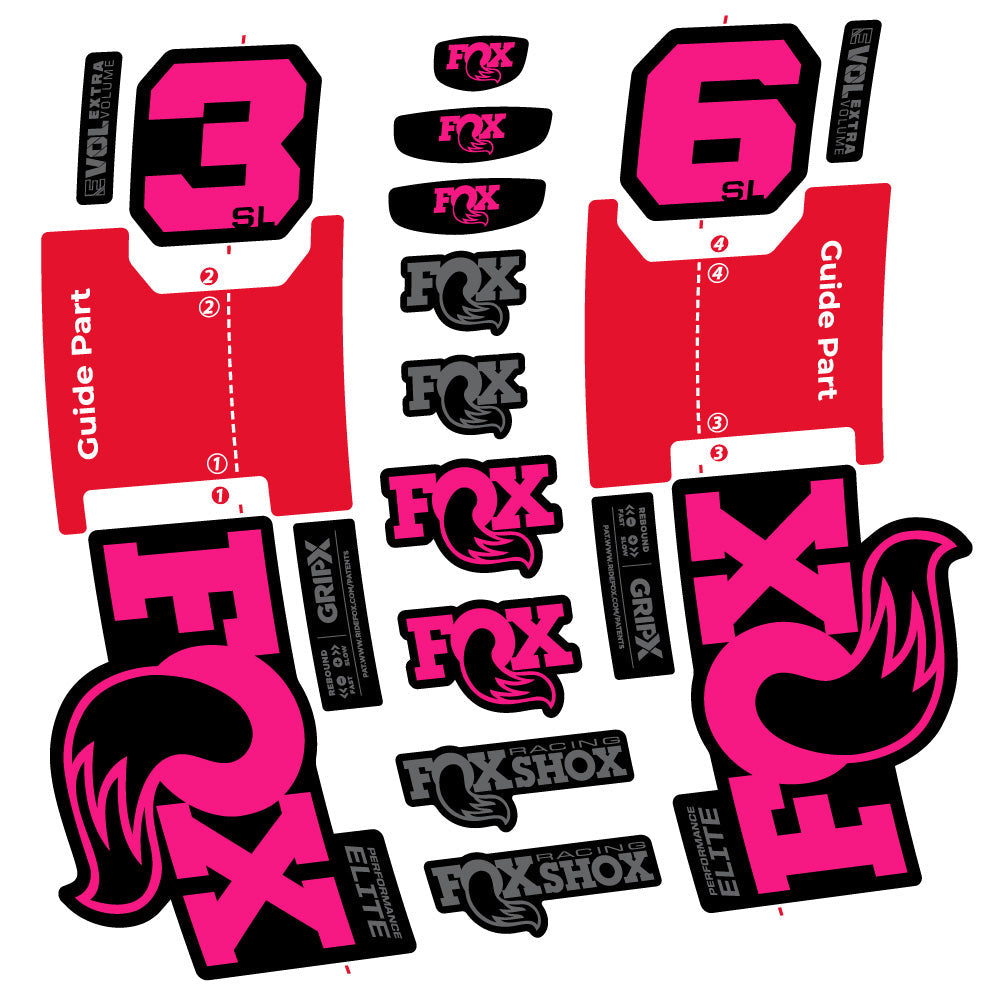 Stickers Fox 36 SL Performance Elite compatibles Autocollants fourche VTT 29"