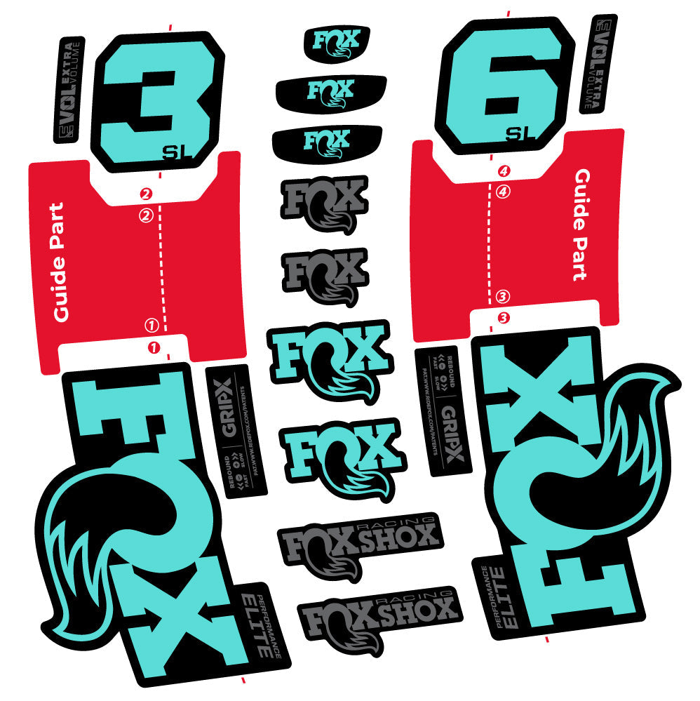 Stickers Fox 36 SL Performance Elite compatibles Autocollants fourche VTT 29"