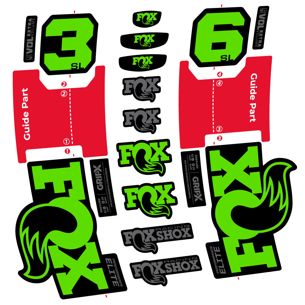 Stickers Fox 36 SL Performance Elite compatibles Autocollants fourche VTT 29"
