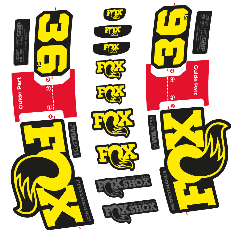 Stickers Fox 36 SL Performance compatibles Autocollants fourche VTT 29"