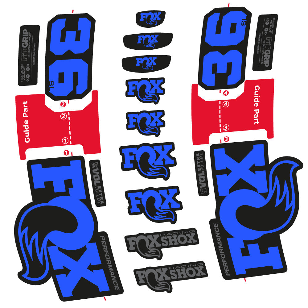 Stickers Fox 36 SL Performance compatibles Autocollants fourche VTT 29"