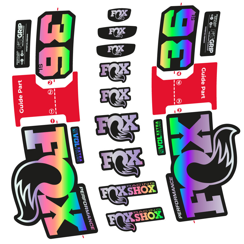Stickers Fox 36 SL Performance compatibles - Autocollants fourche VTT
