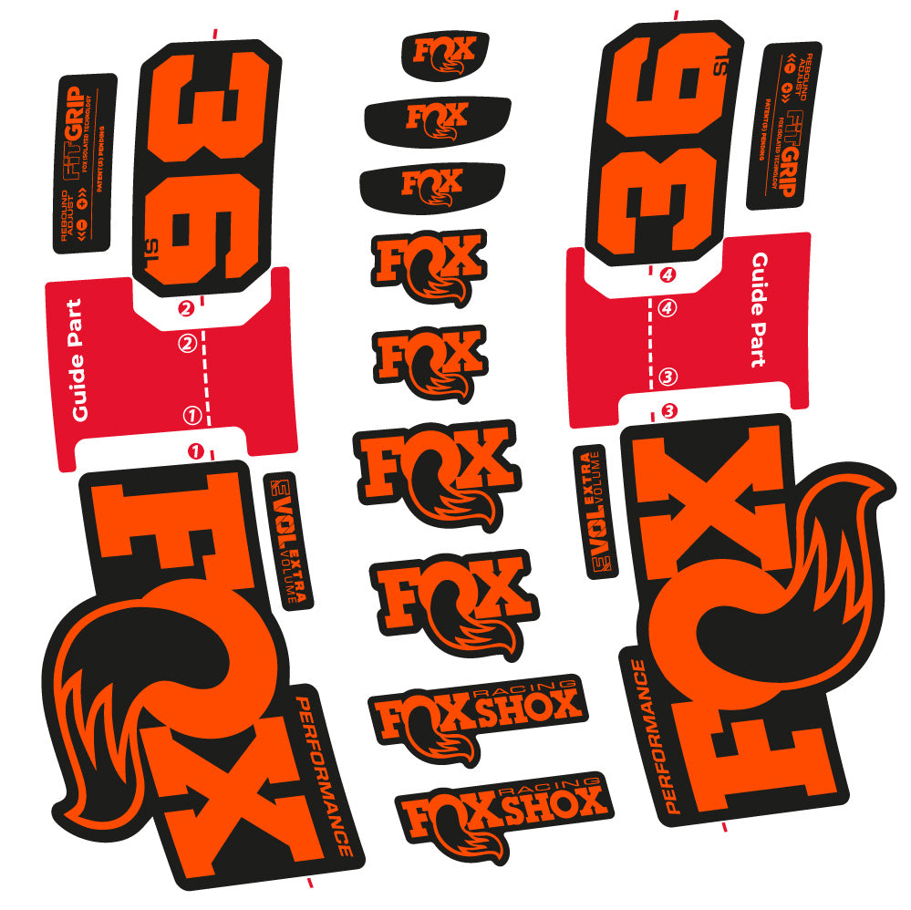 Stickers Fox 36 SL Performance compatibles - Autocollants fourche VTT