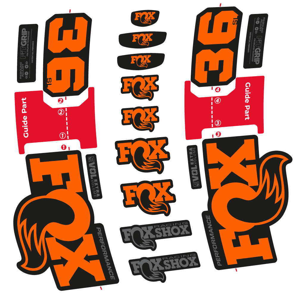 Stickers Fox 36 SL Performance compatibles Autocollants fourche VTT 29"