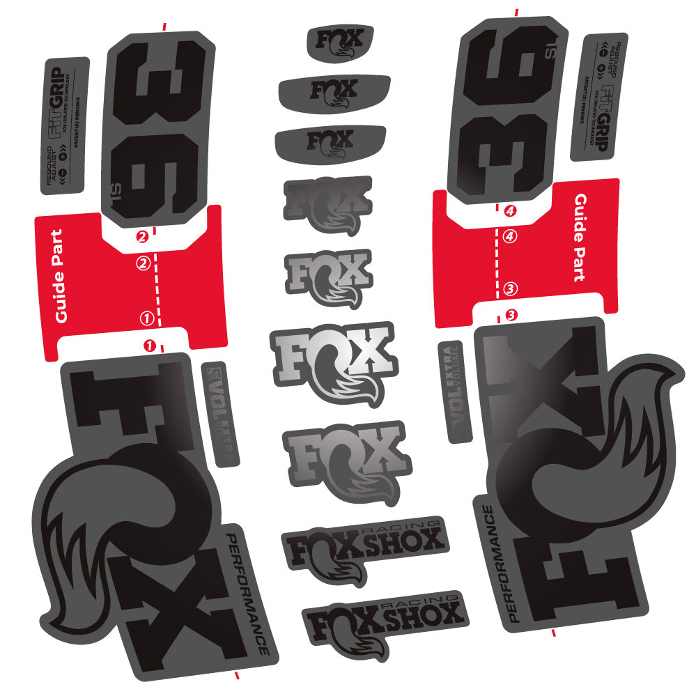 Stickers Fox 36 SL Performance compatibles Autocollants fourche VTT 29"