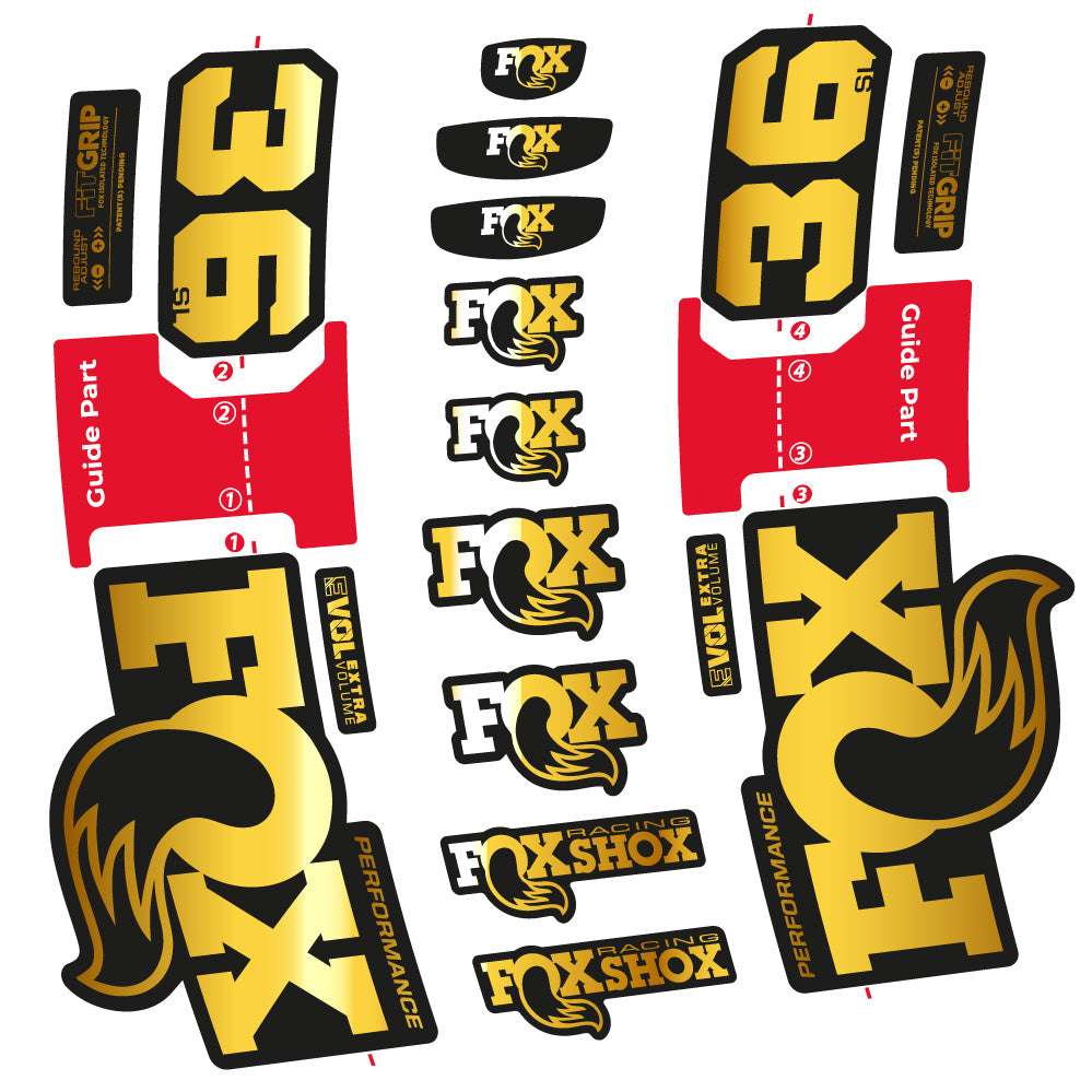 Stickers Fox 36 SL Performance compatibles - Autocollants fourche VTT