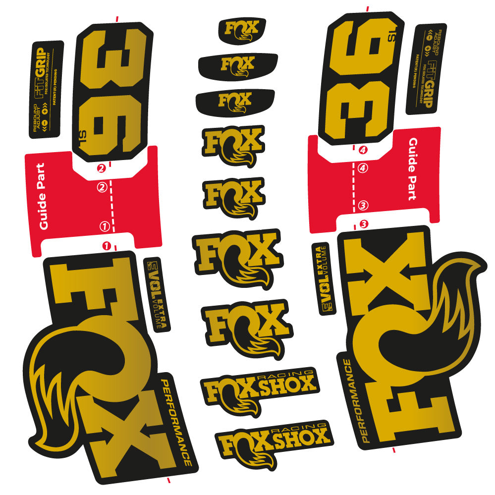 Stickers Fox 36 SL Performance compatibles Autocollants fourche VTT 29"