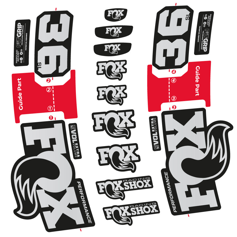 Stickers Fox 36 SL Performance compatibles - Autocollants fourche VTT