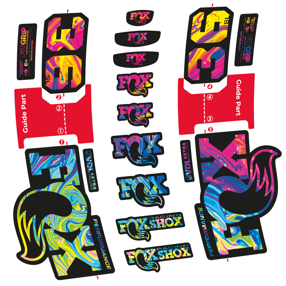 Stickers Fox 36 SL Performance compatibles - Autocollants fourche VTT