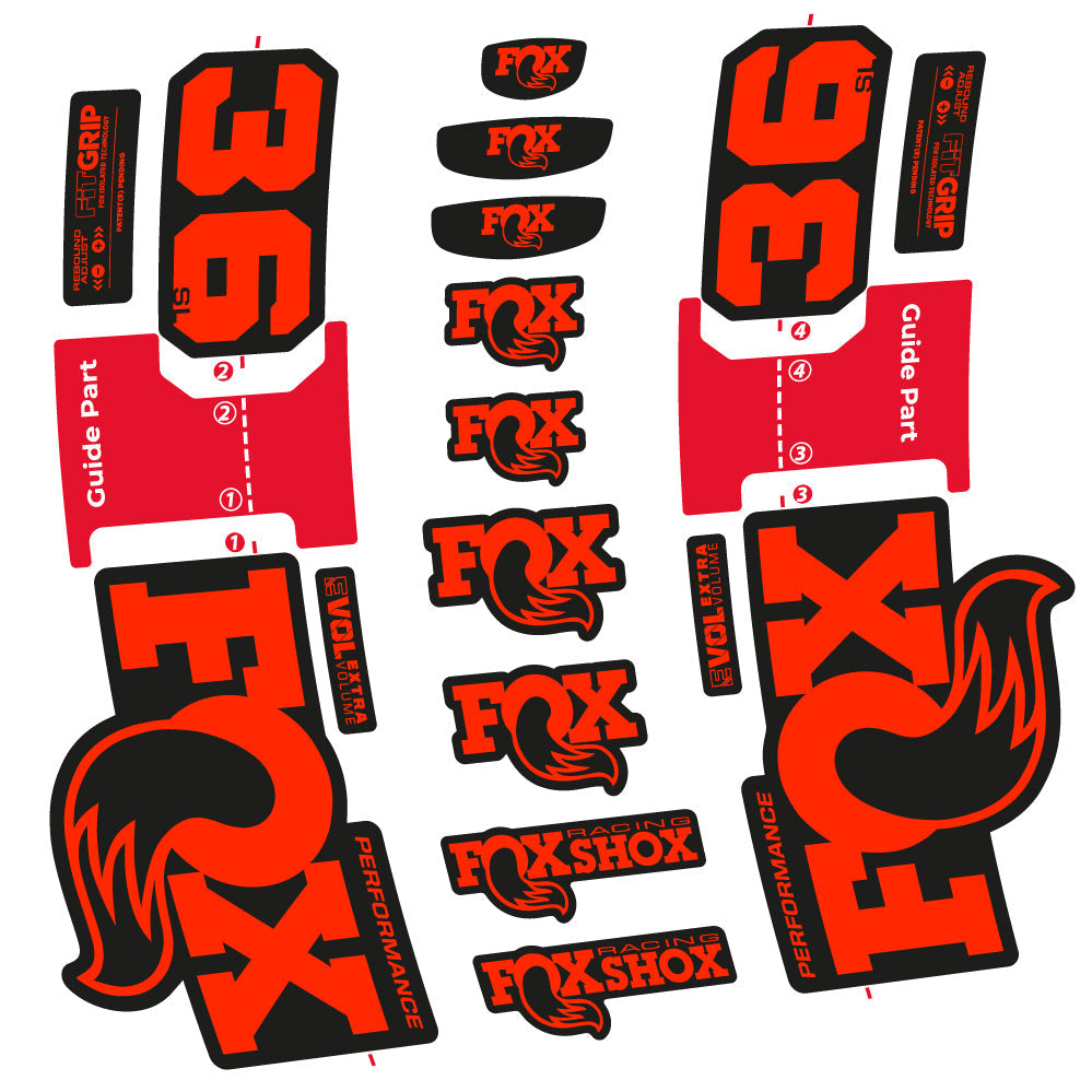 Stickers Fox 36 SL Performance compatibles Autocollants fourche VTT 29"
