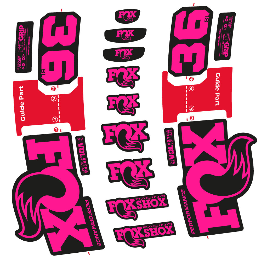 Stickers Fox 36 SL Performance compatibles Autocollants fourche VTT 29"