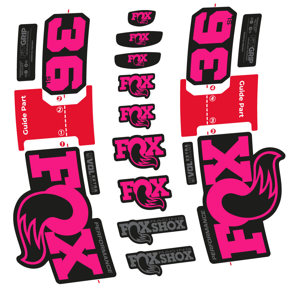 Stickers Fox 36 SL Performance compatibles - Autocollants fourche VTT