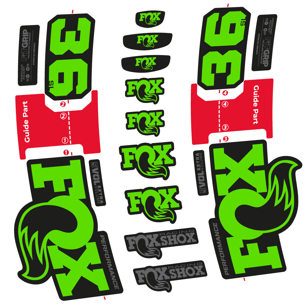 Stickers Fox 36 SL Performance compatibles Autocollants fourche VTT 29"