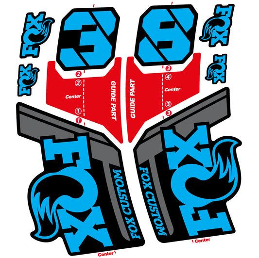 Stickers Fox Custom 38 2022 compatibles Autocollants fourche VTT 29"
