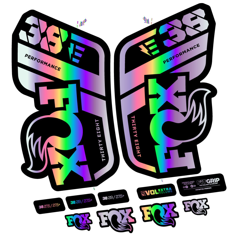 Stickers Fox 38 Performance E compatibles Autocollants fourche VTT 29"