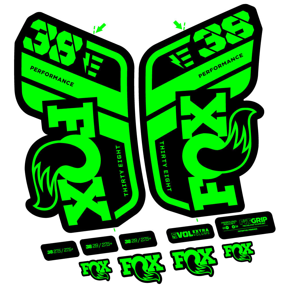 Stickers Fox 38 Performance E compatibles Autocollants fourche VTT 29"
