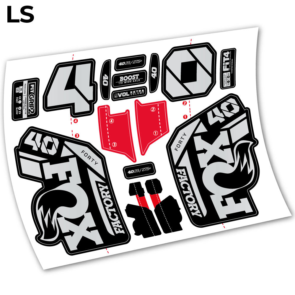 Stickers Adhesivos Fox 40 Factory 2021 compatibles Autocollants fourche VTT