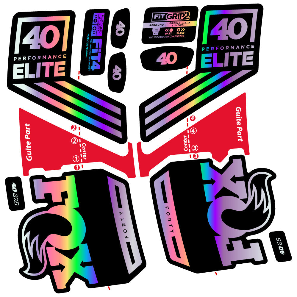 Stickers Fox 40 Elite 2019 compatibles Autocollants fourche