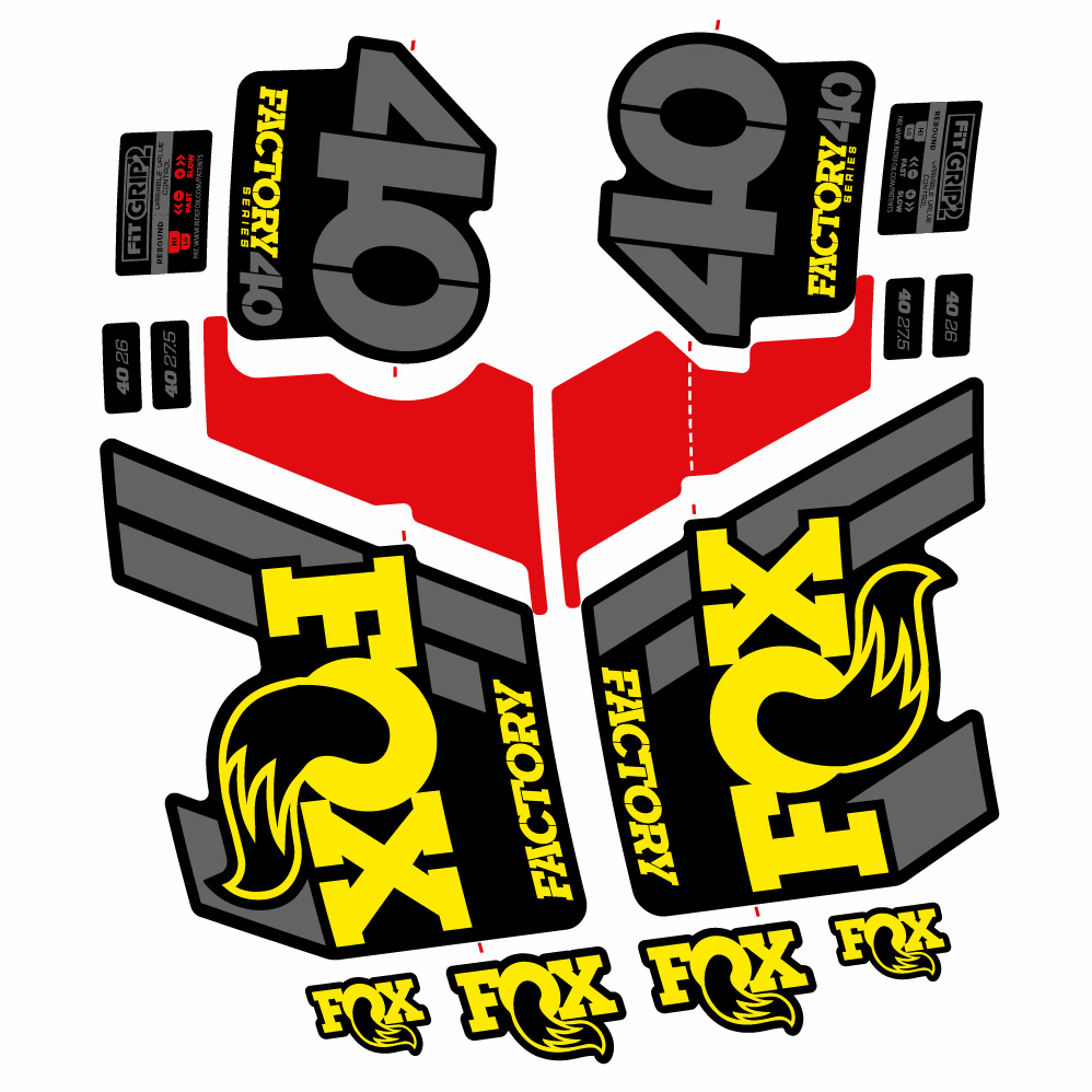 Stickers Fox 40 Factory 2019 compatibles Autocollants fourche 29"