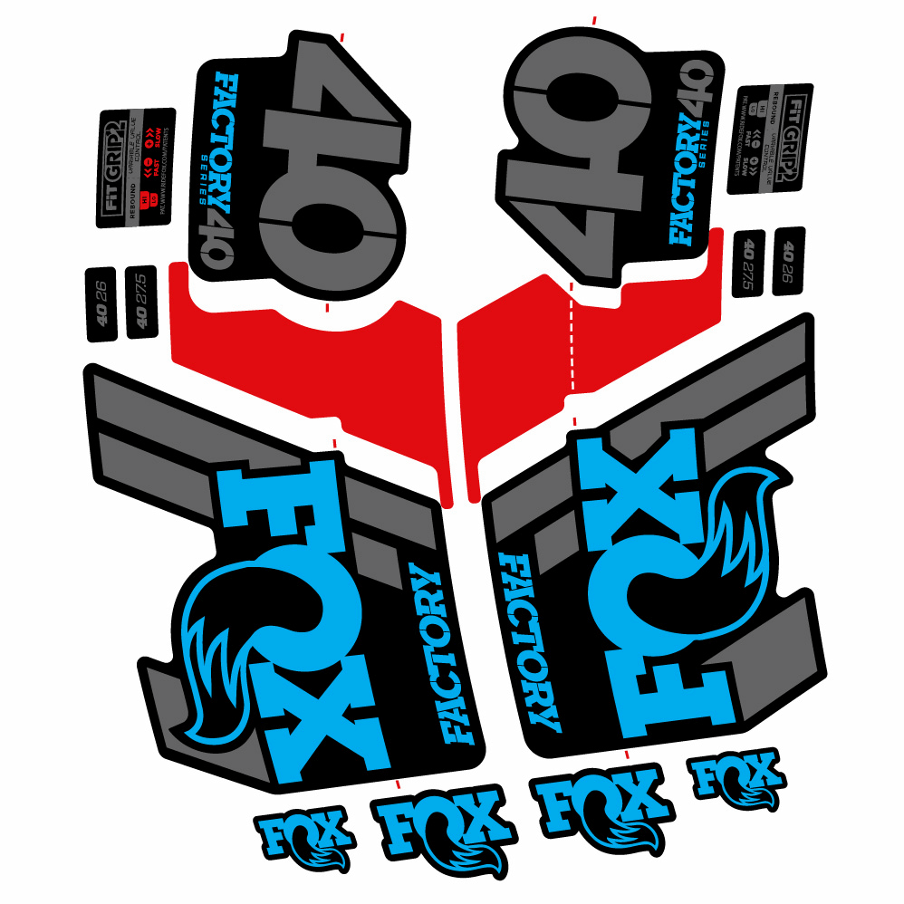 Stickers Fox 40 Factory 2019 compatibles Autocollants fourche 29"