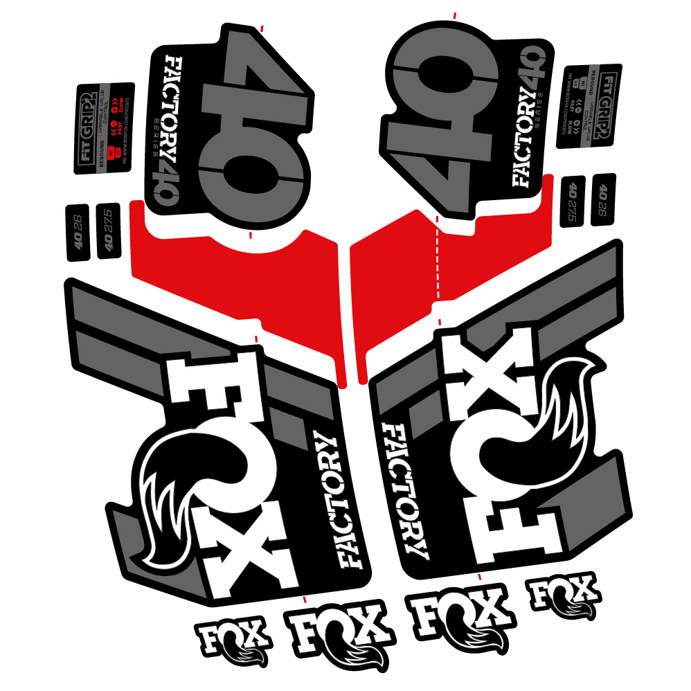 Stickers Fox 40 Factory 2019 compatibles Autocollants fourche 29"