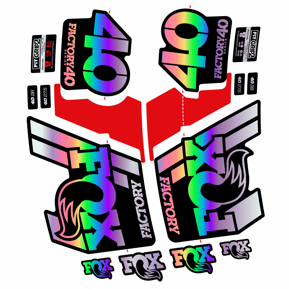 Stickers Fox 40 Factory 2019 compatibles Autocollants fourche 29"