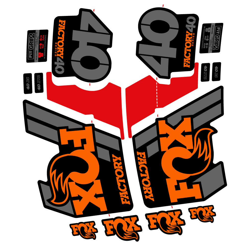Stickers Fox 40 Factory 2019 compatibles Autocollants fourche 29"