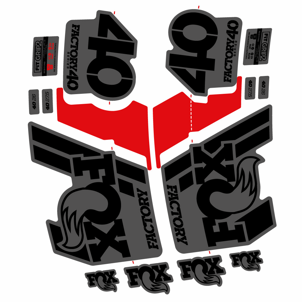 Stickers Fox 40 Factory 2019 compatibles Autocollants fourche 29"