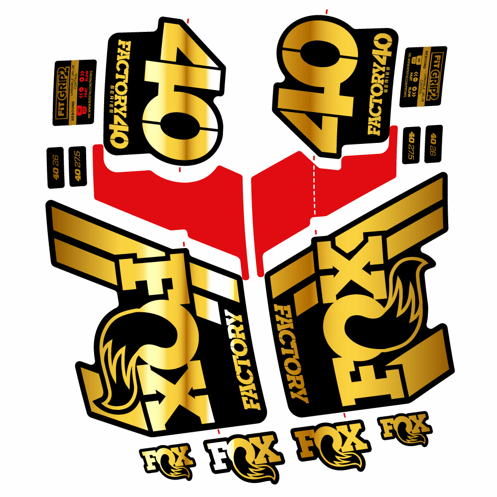 Stickers Fox 40 Factory 2019 compatibles Autocollants fourche 29"