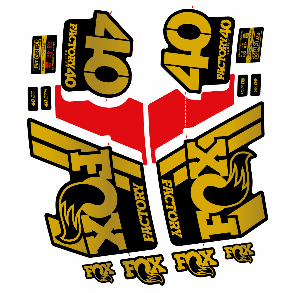 Stickers Fox 40 Factory 2019 compatibles Autocollants fourche 29"