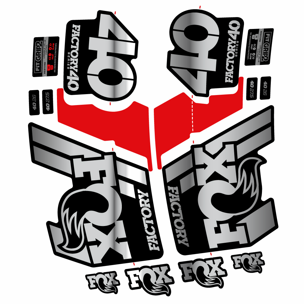 Stickers Fox 40 Factory 2019 compatibles Autocollants fourche 29"