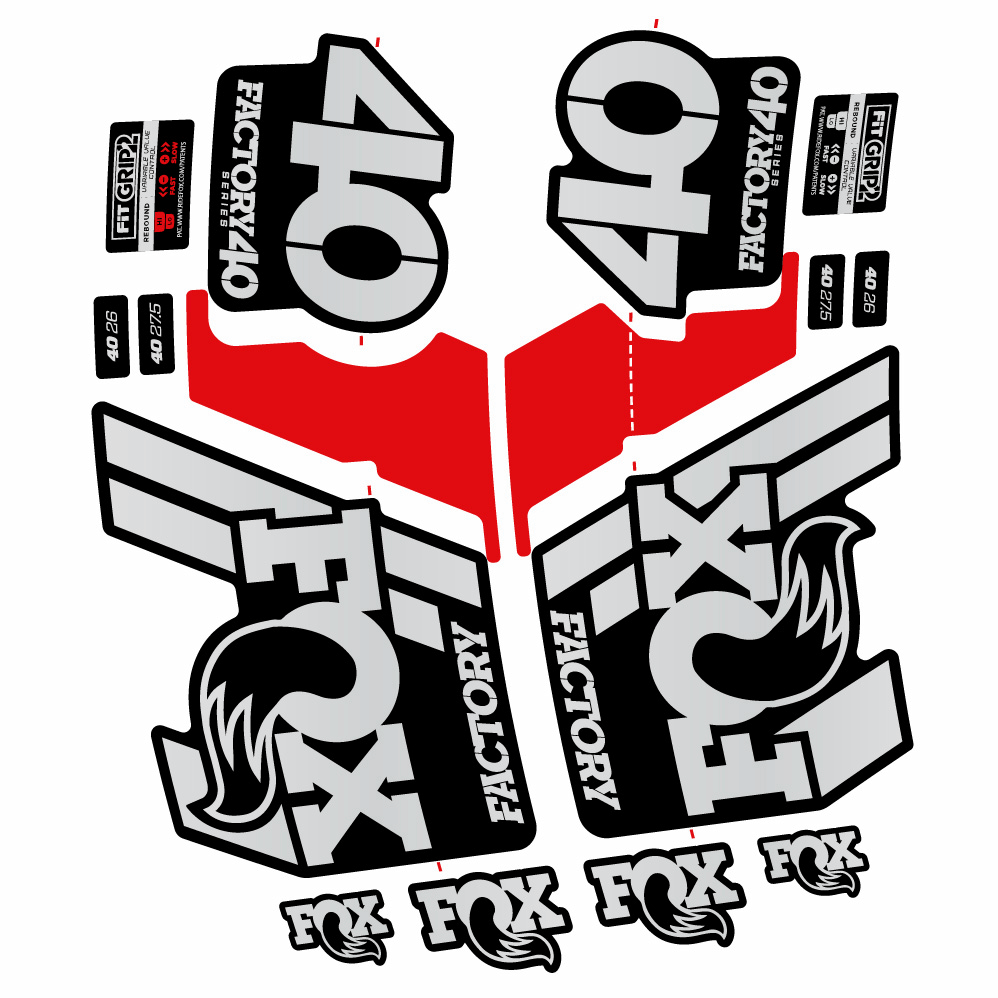 Stickers Fox 40 Factory 2019 compatibles Autocollants fourche 29"