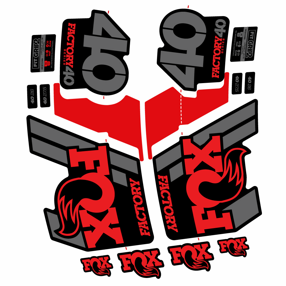 Stickers Fox 40 Factory 2019 compatibles Autocollants fourche 29"