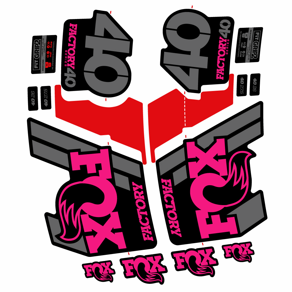Stickers Fox 40 Factory 2019 compatibles Autocollants fourche 29"