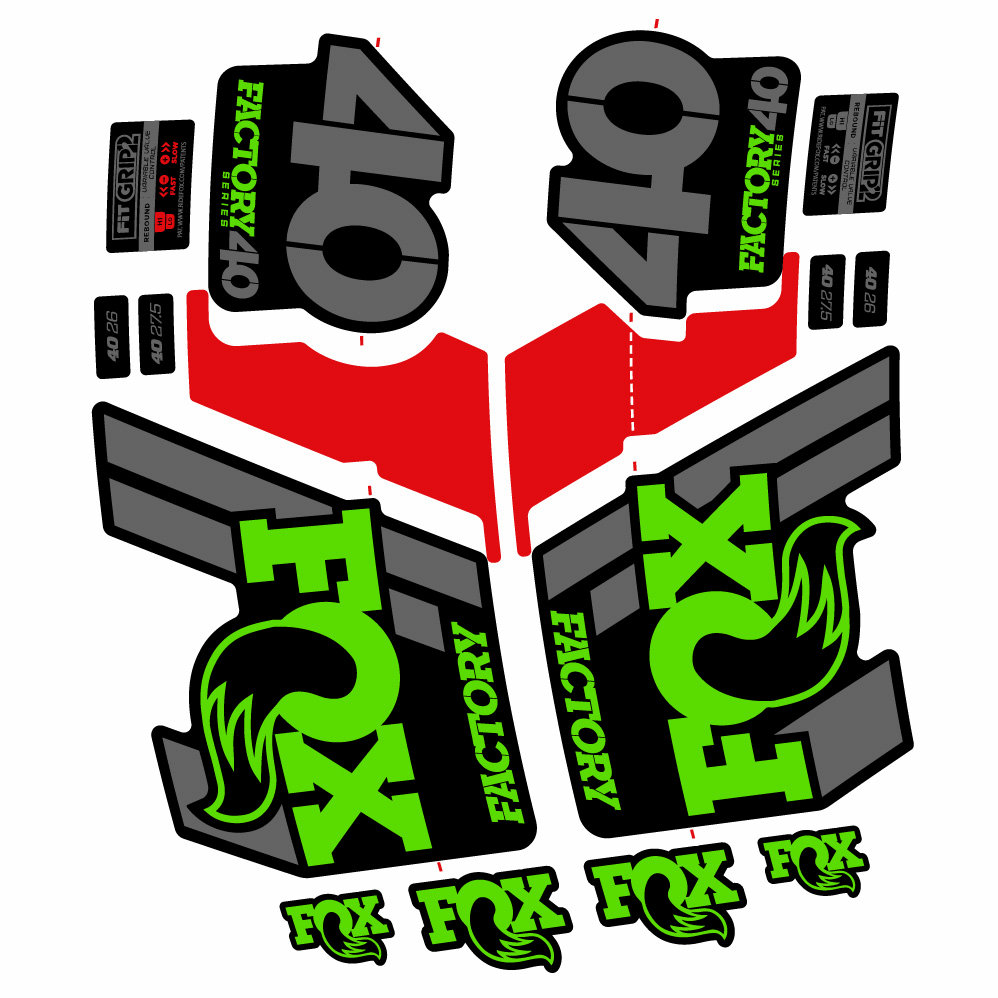 Stickers Fox 40 Factory 2019 compatibles Autocollants fourche 29"
