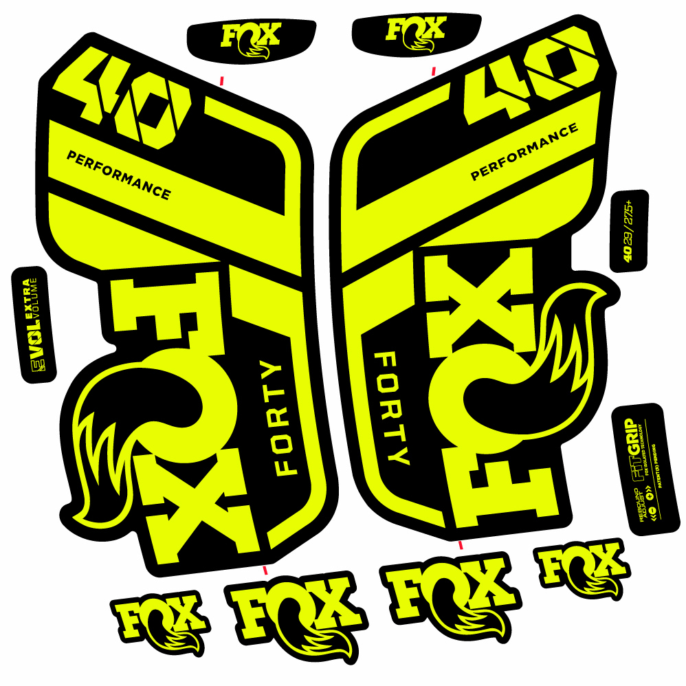 Stickers Fox 40 Performance 2021 compatibles Autocollants fourche 29"