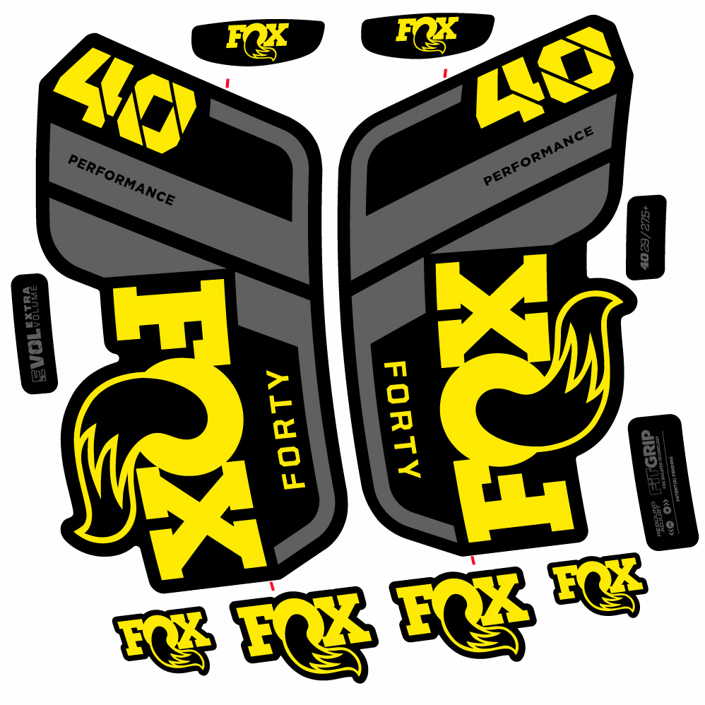 Stickers Fox 40 Performance 2021 compatibles Autocollants fourche 29"