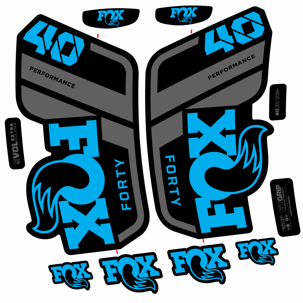 Stickers Fox 40 Performance 2021 compatibles Autocollants fourche 29"