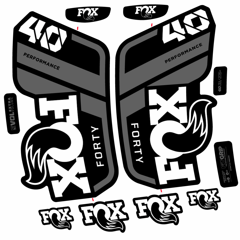 Stickers Fox 40 Performance 2021 compatibles Autocollants fourche 29"