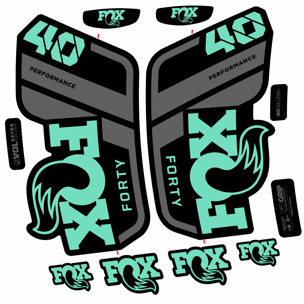 Stickers Fox 40 Performance 2021 compatibles Autocollants fourche 29"